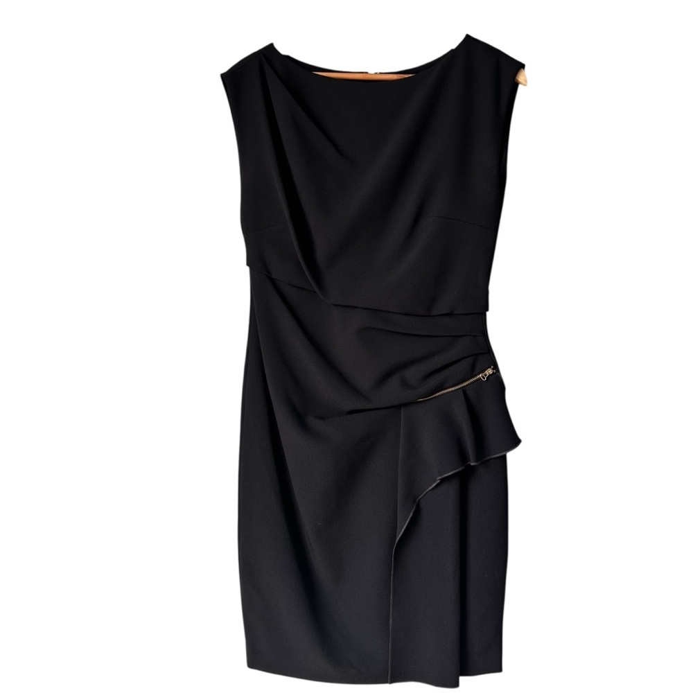 INC International Concepts Asymmetrical Black Sleeveless Dress, Size 8